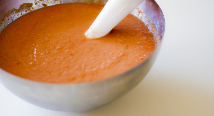 triturado del gazpacho